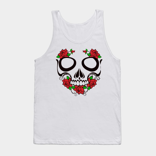 Rose Skull Tank Top by Scruffies